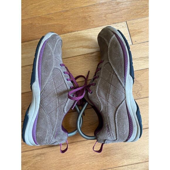 L.L. Bean women's brown suede outdoor hiking comfort lace up shoes size 8.5 wide - Picture 6 of 8